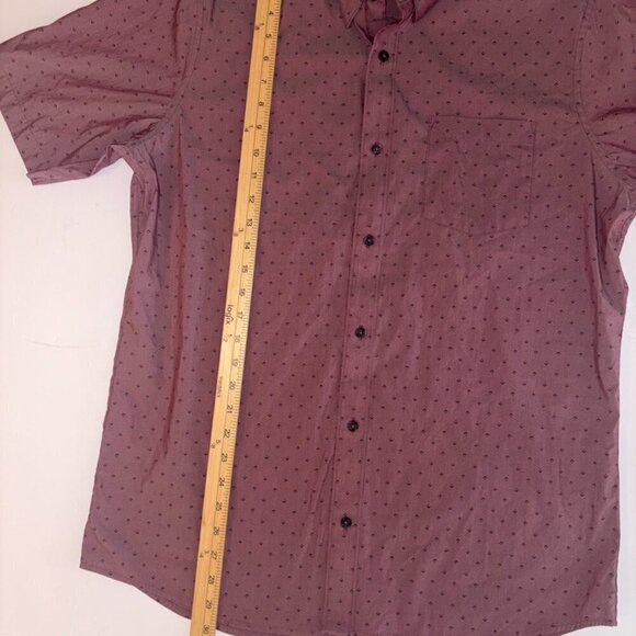 Travis Mathew Tidbits Button Down Heather Tawny Port size Large Short Sleeve - Picture 9 of 13